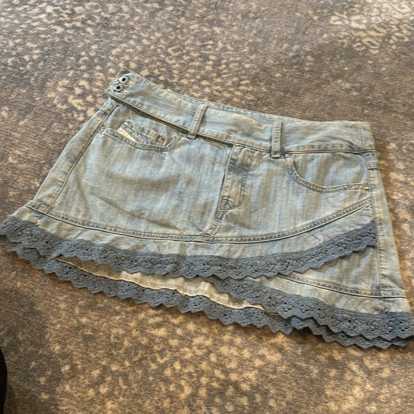 DIESEL INDUSTRY DEMIM MINI SKIRT SIZE 27 - Picture 4 of 12